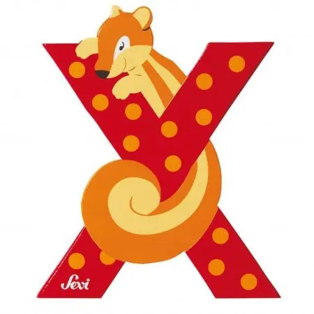 Animal Wooden Letter X