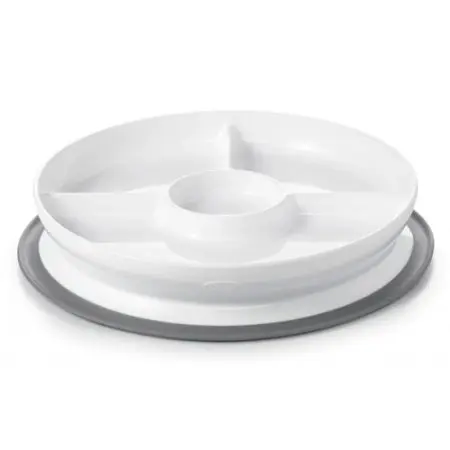 Stick & Stay Divided Plate - Grey