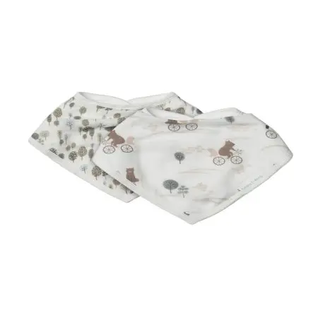 Loulou Lollipop	Bandana Bib 2 Pack - Bears on Bikes	BIBBOB 825754037337 Tjskids.com
