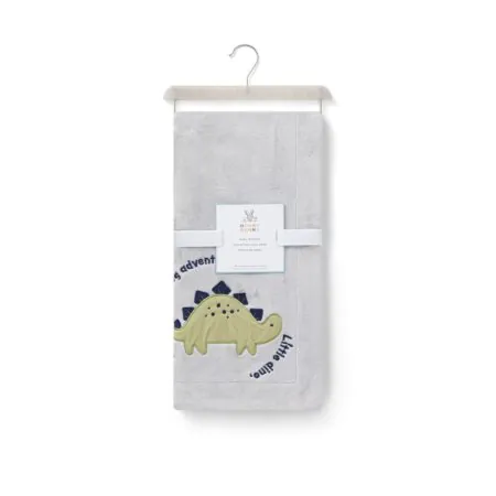 Honey Bunny Blanket with Applique & Embroidery - Grey	HBB32-P99G6-GY	773299989768 Tjskids.com