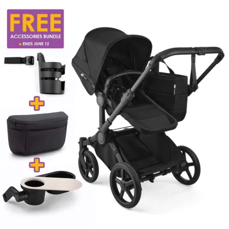 Bugaboo Donkey 6 Mono Stroller Black/Heritage Black	100370029 8717447458319 Tjskids.com