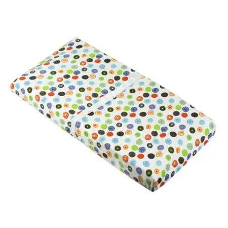 Flannel Change Pad - White Crazy Circles