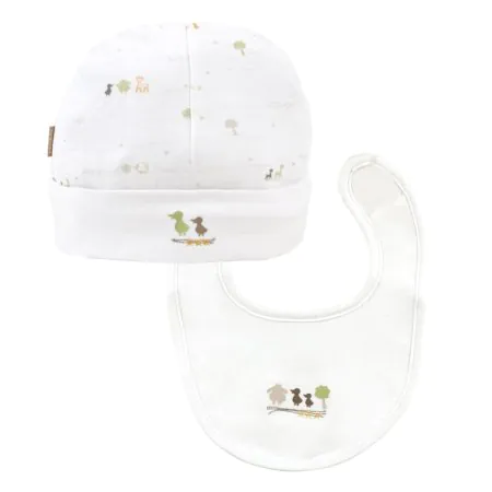 Kushies	FollowMe Hat/Bib Set White - 3-6m	L782-06-00	64408215879 Tjskids.com
