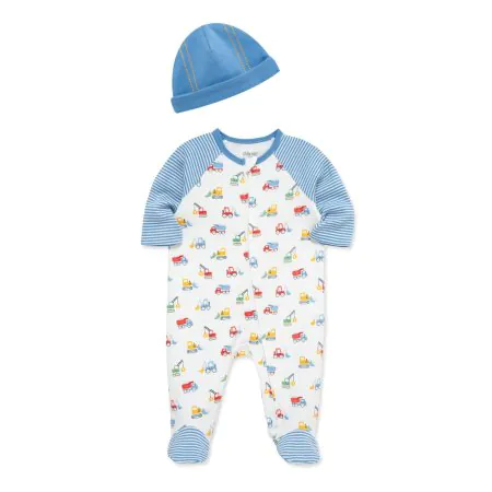Little Me	Footie with Hat - Trucks Tjskids.com