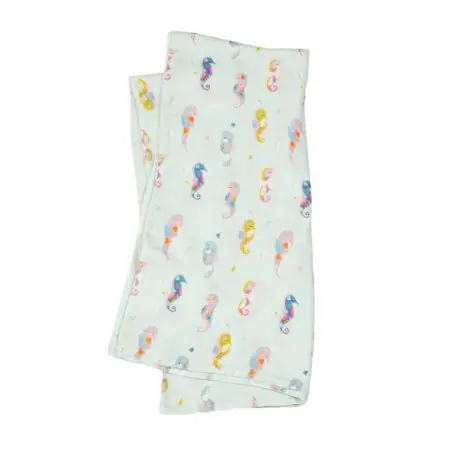 Muslin Swaddle - Painterly Seahorse