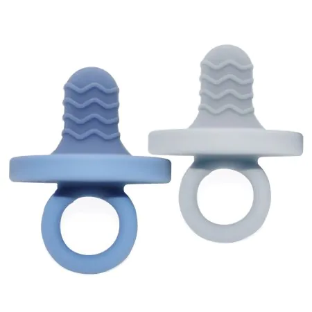 Kushie Silicone Baby Teether Set – Soft Food-Grade Silicone Teething Rings (2 Pack)