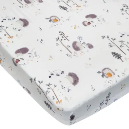 Fitted Crib Sheet - Hedgehogs