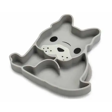 Silicone Divided Plate - Bulldog