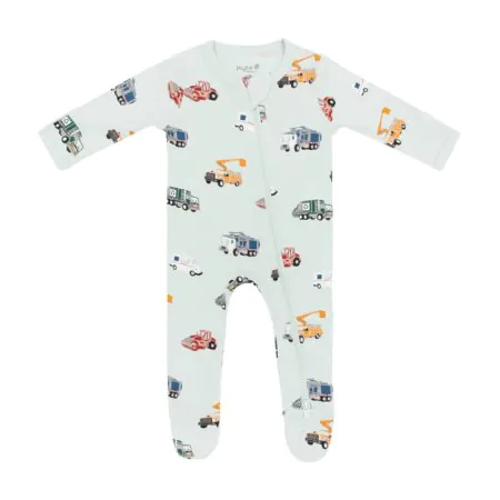 Kyte Baby Printed Zippered Footie - City Vehicles Tjskids.com
