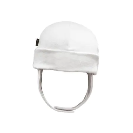 Baby Cap with Ear Flaps White A373