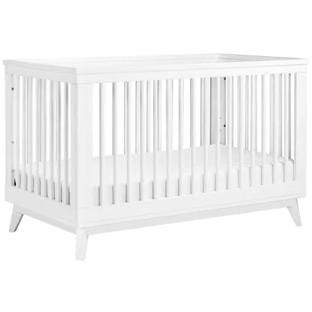 Scoot 3 in 1 Crib with Toddler Rail White