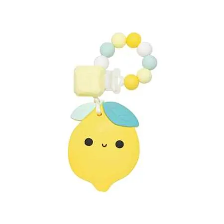 Silicone Teether n Clip Set Lemon