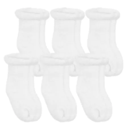 Kushies Terry 6 Pk Socks - White