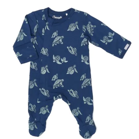Coccoli	 Modal Zipper Footie - Turtles On Marine Tjskids.com

