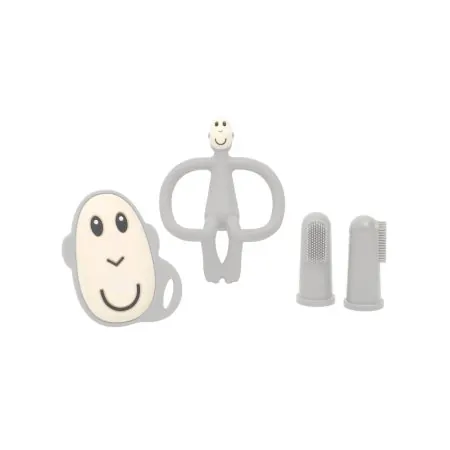 Matchstick Monkey	 Teething Starter Set - Cool Gray	19-16003 810033540639 Tjskids.com
