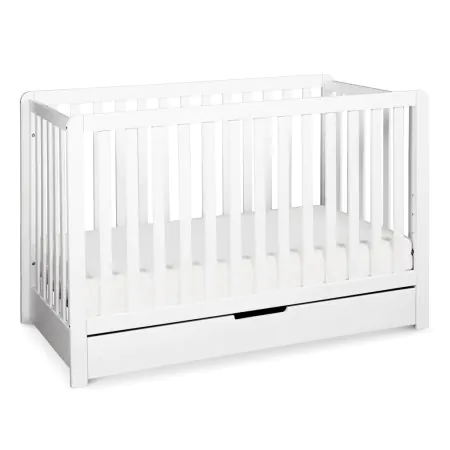 Colby 4 In 1 Convertible Crib with Trundle Drawer - White