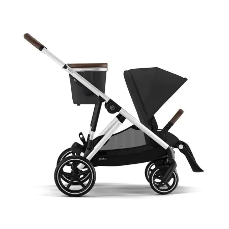 Cybex Gazelle S Stroller - Silver Frame and Moon Black Seat