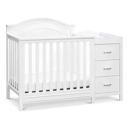 DaVinci Charlie 4-in-1 Convertible Mini Crib and Changer - White