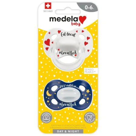Day and Night Baby Pacifier - Blue & White