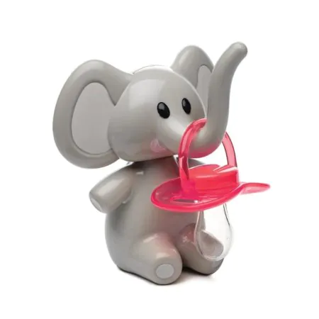 Melii Pacifier Holder Elephant with Grey Ears 10600	790693106003 Tjskids.com