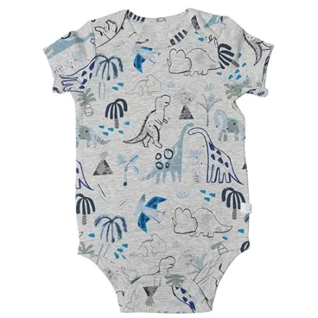 Loulou Lollipop Short Sleeve Bodysuit - Dinosaurs 02886