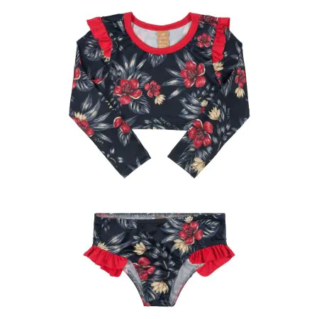 UV Protection Swimming Bikini - Night Floral