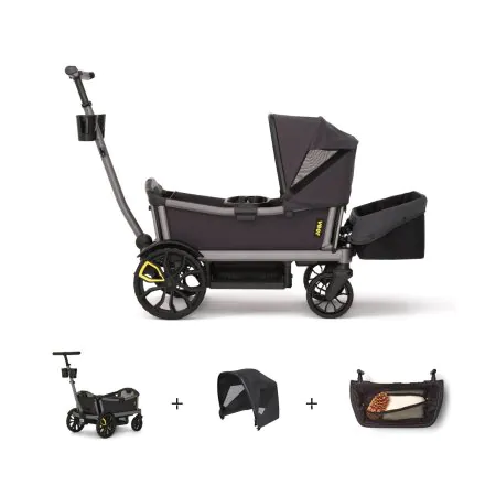 Veer Cruiser City + Accessory Bundle | Stroller-Wagon Combo with Canopy & Storage