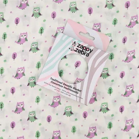 Zappy Zebra Muslin Swaddle - Opulent Owls