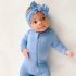 Zippered Footie - Periwinkle