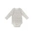 Long Sleeve Bodysuit In Tencel - Grey Mudcloth