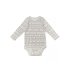 Long Sleeve Bodysuit In Tencel - Grey Mudcloth