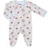 Modal Zipper Footie - Peonies On Light Blue
