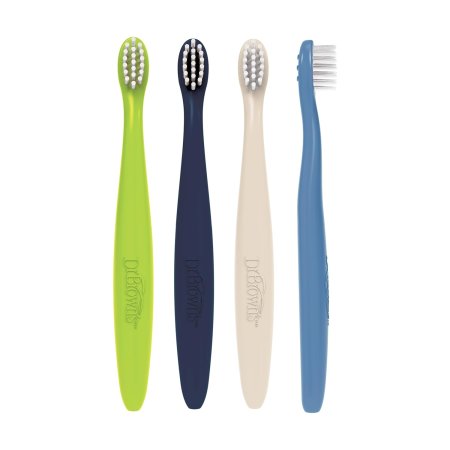 Dr Browns Infant-to-Toddler Toothbrush 4 Pack - Blue