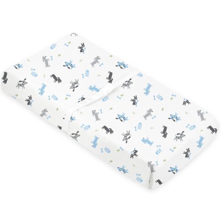 Kushies Flannel Contour Pad Sheet With Slits - White Woof