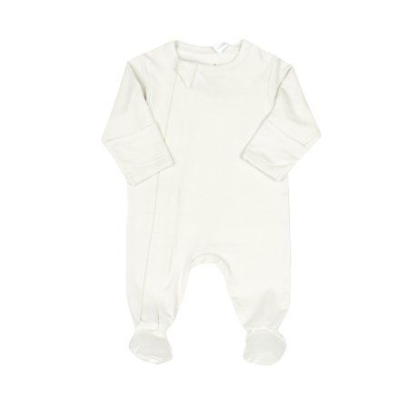 Zipper Footie - Cream