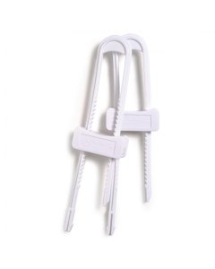 Cabinet Slide Lock 2 Pack White 11002