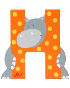 Animal Wooden Letter H