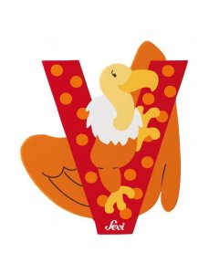 Animal Wooden Letter V