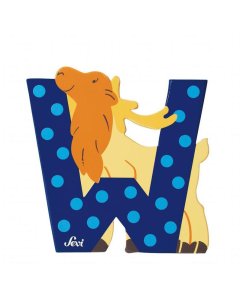 Animal Wooden Letter W