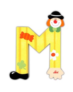 Clown Wooden Letter M