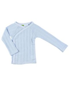 Wrap Long Sleeve T Shirt Blue