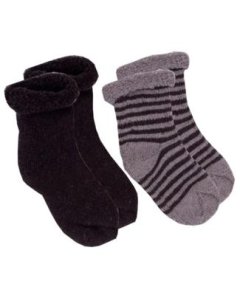 2 Pack Terry Socks Black