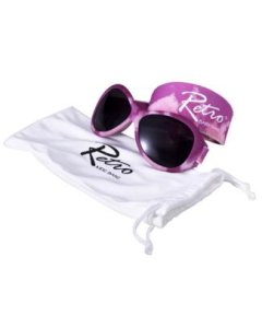 Kids Retro Wrap Around Sunglasses Pink Diva