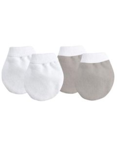 Flannel No Scratch Mittens Neutral Color A360