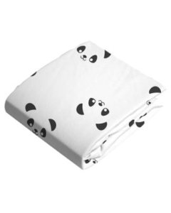 Flannel Cradle n Change Pad Sheet Pandas Black n White S340-689