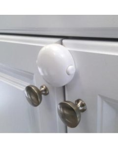 Adhesive Double Door Lock White 1710001