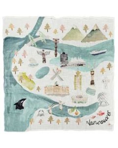 City Muslin Swaddle Blanket Vancouver