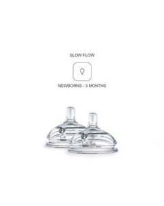 Silicone Nipples 2 Pack 1 Hole Slow Flow (0-3 Months)