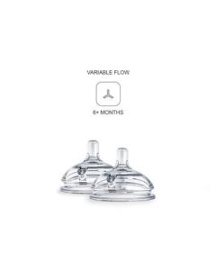 Silicone Nipples Two Pack Y-Cut Variable Flow (6+ months)
