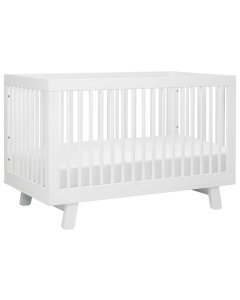 Hudson 3 in 1 Crib with Toddler Rail White